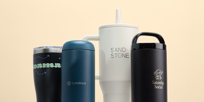 Branded Drinkware range at MOO.