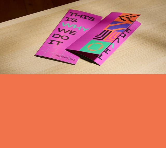 Custom print and branded merchandise on a conference table