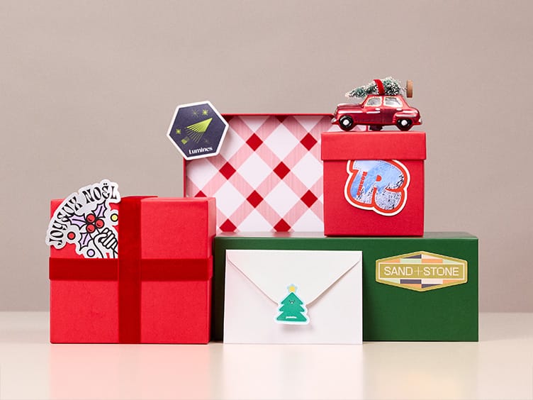 Holiday sticker ideas for business: 5 festive ways to use them