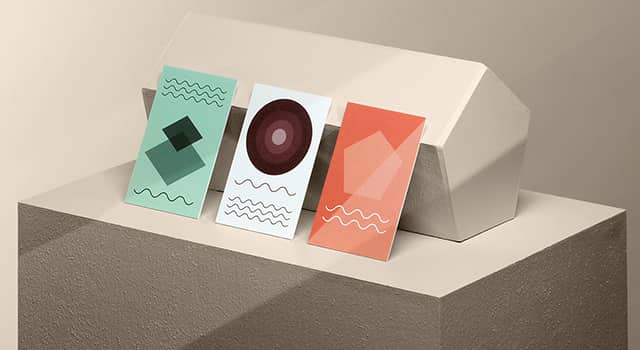 3 tarjetas únicas de alta calidad creadas con la solución de impresión para revendedores de MOO