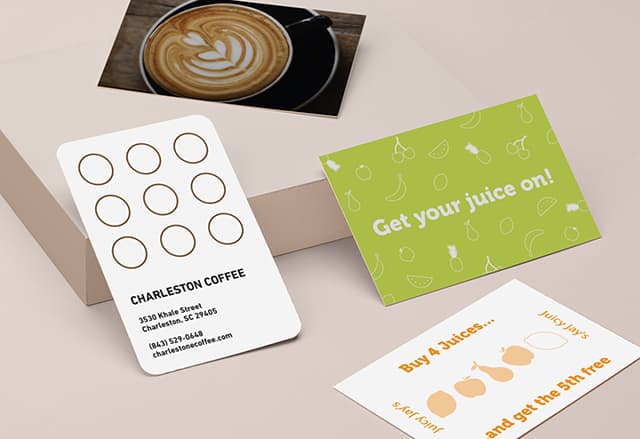 Reward Punch Cards, Loyalty Cards for Small Business Customers, Incent