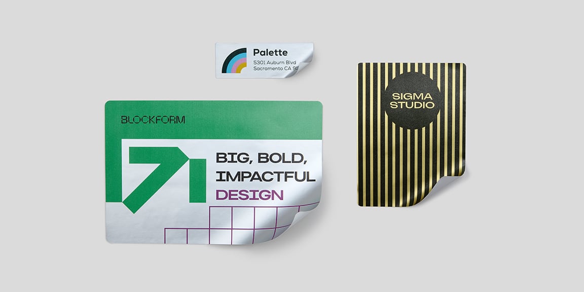 Metallic Rectangle Stickers