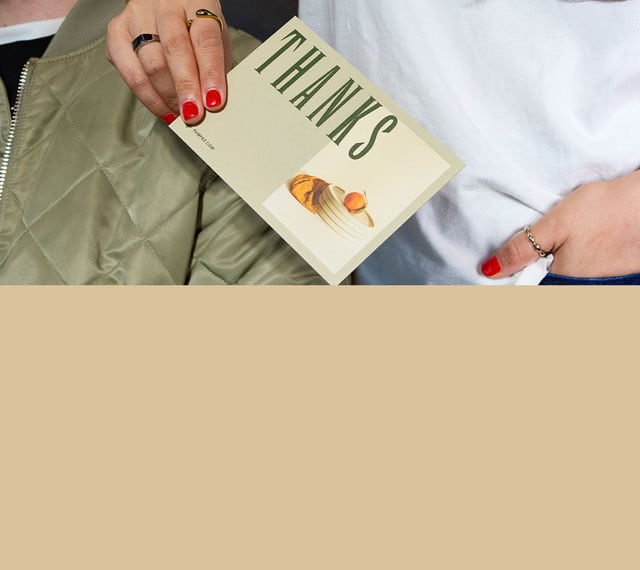 Postcards on display