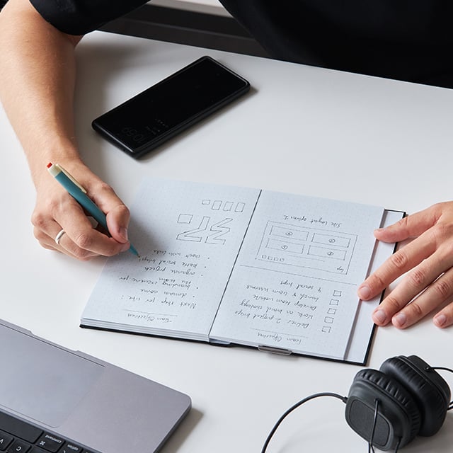 Perpetual Planner on a desk