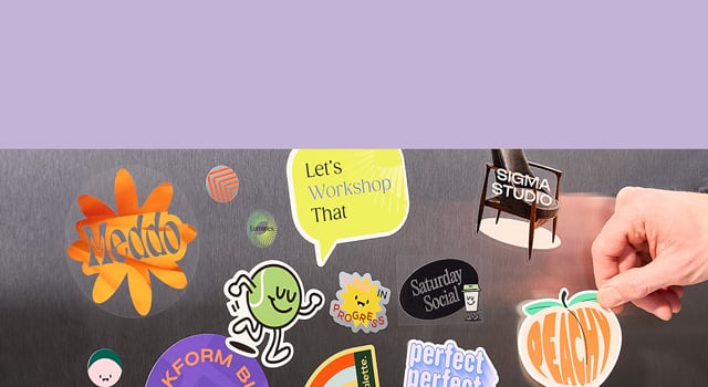 Variety of Stickers in different sizes on Display Boxes