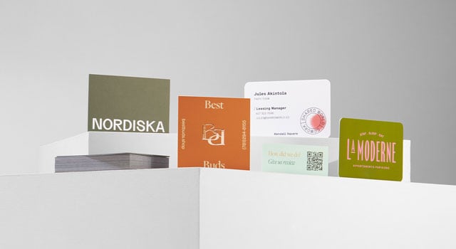 A range of Custom Business Cards