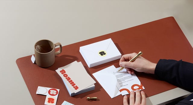 Productos de papelería expuestos