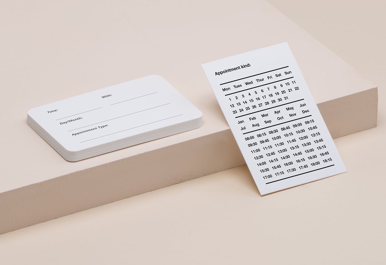 300gsm Paper Appointment Reminder Cards Editable In Canva, Booking Remind |  Inspire Fuck Business Cards, image size:1280x878