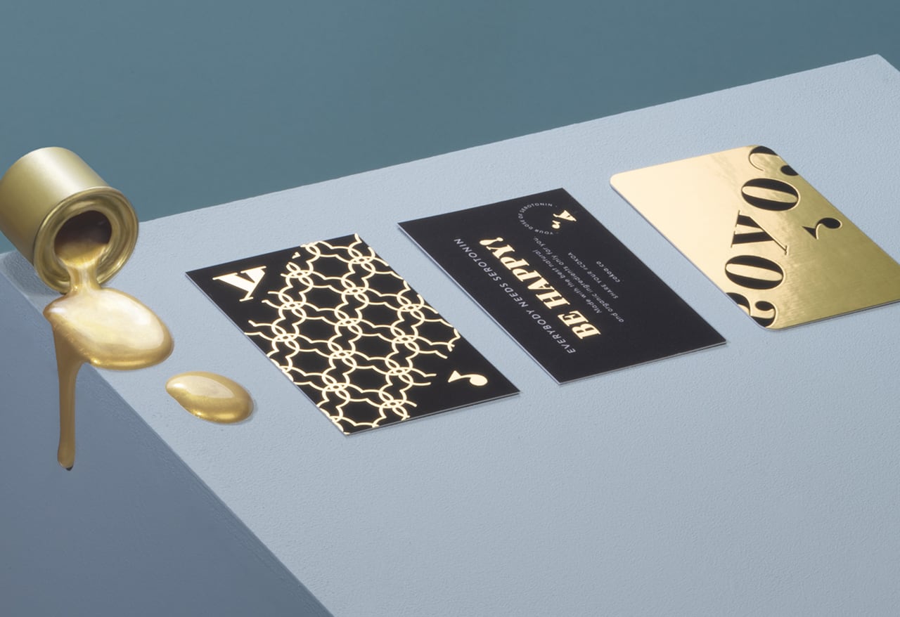 Gold Foil Business Cards Foil Print Special Finish MOO US