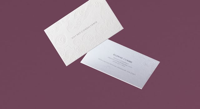 Cartes de visite Letterpress