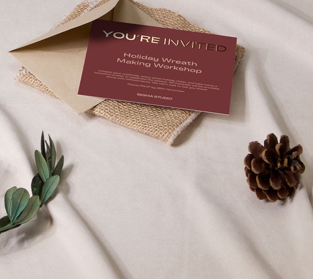 Invitations on display