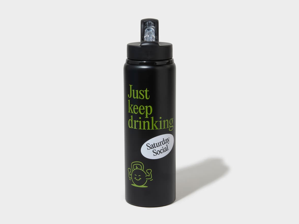 Matte Black H2Go Virtue Aliminum Water Bottle Front View With 360 Wrap Printing Customisation