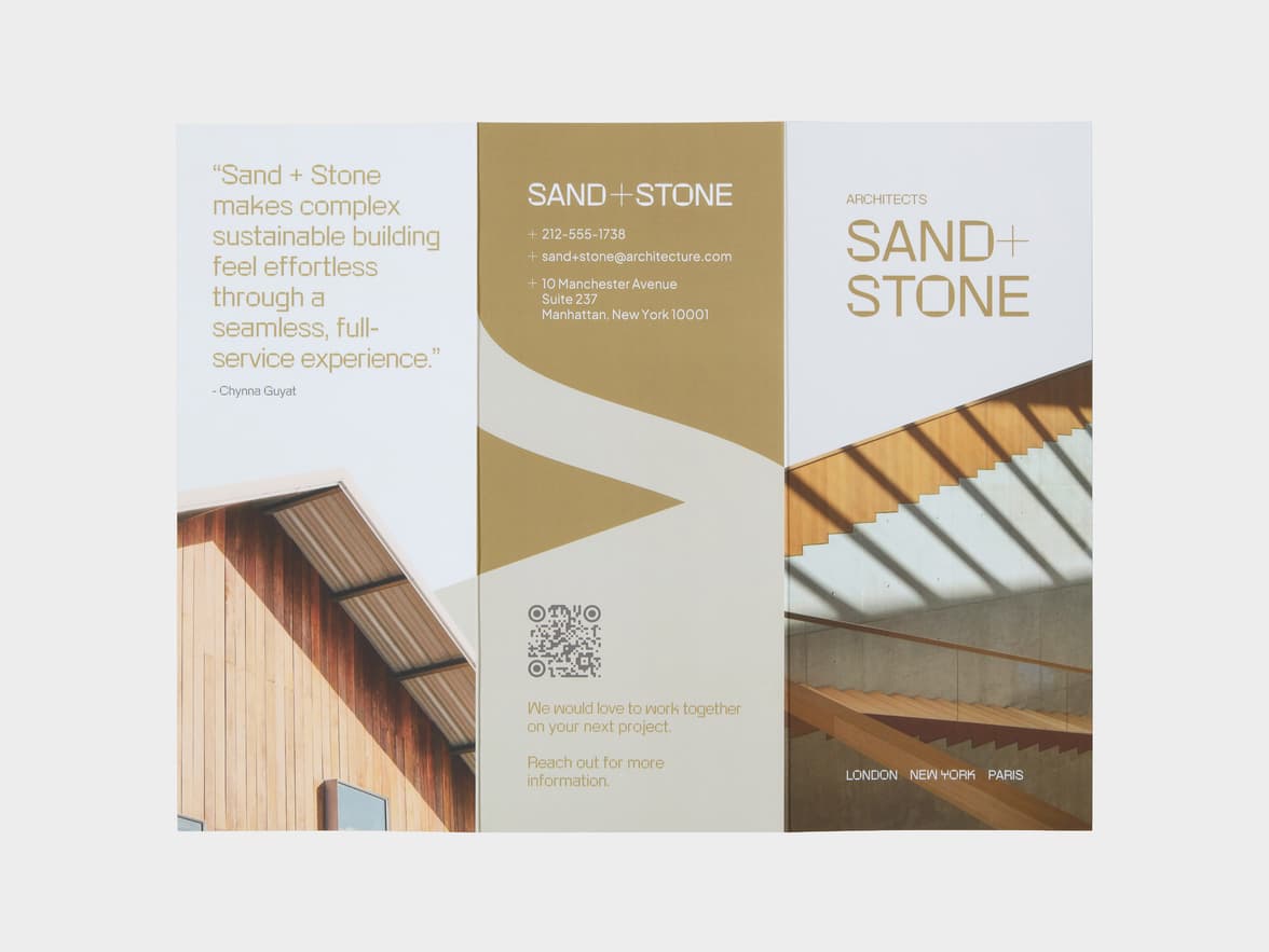 The inner contents of a Tri-Fold Super Brochure.