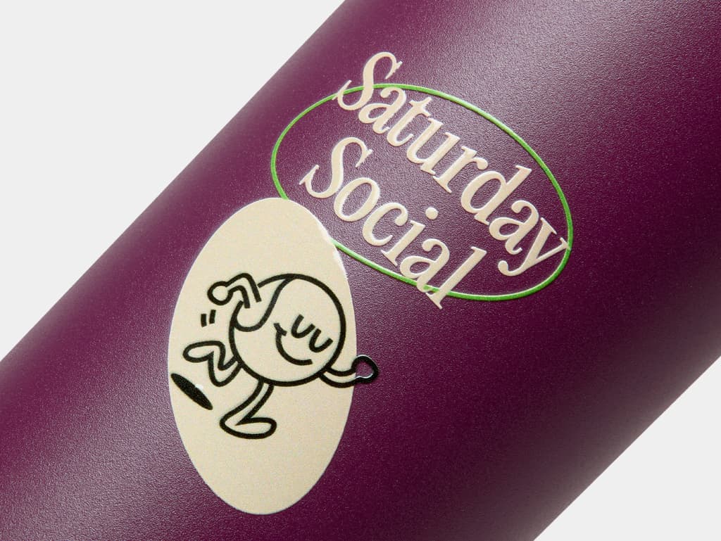 MOO Water Bottle, One-sided Printing, Mulberry, 18oz | MOO