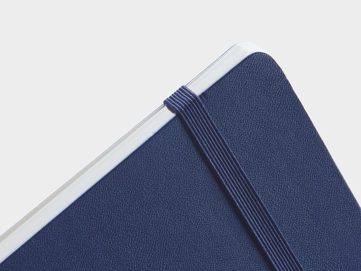 Close up shot of the corner of the cover of the Navy LEUCHTTURM1917 Classic Softcover Notebook