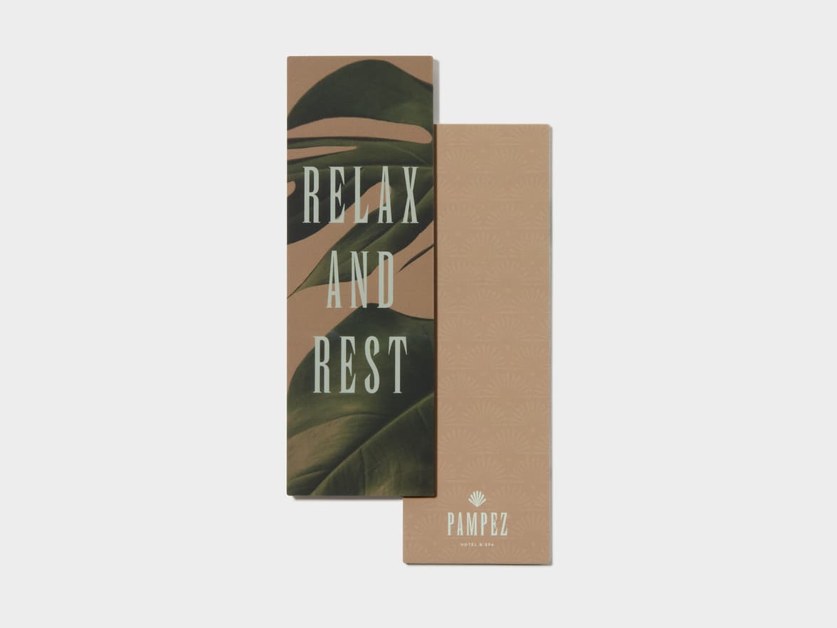 Front and back of soft touch bookmark.