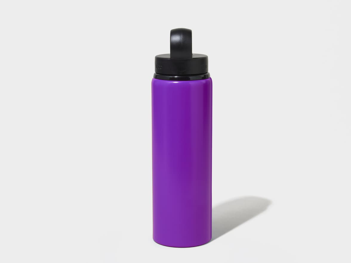 Matte Purple H2Go Virtue Aliminum Water Bottle Back View With One-Sided Printing Customisation