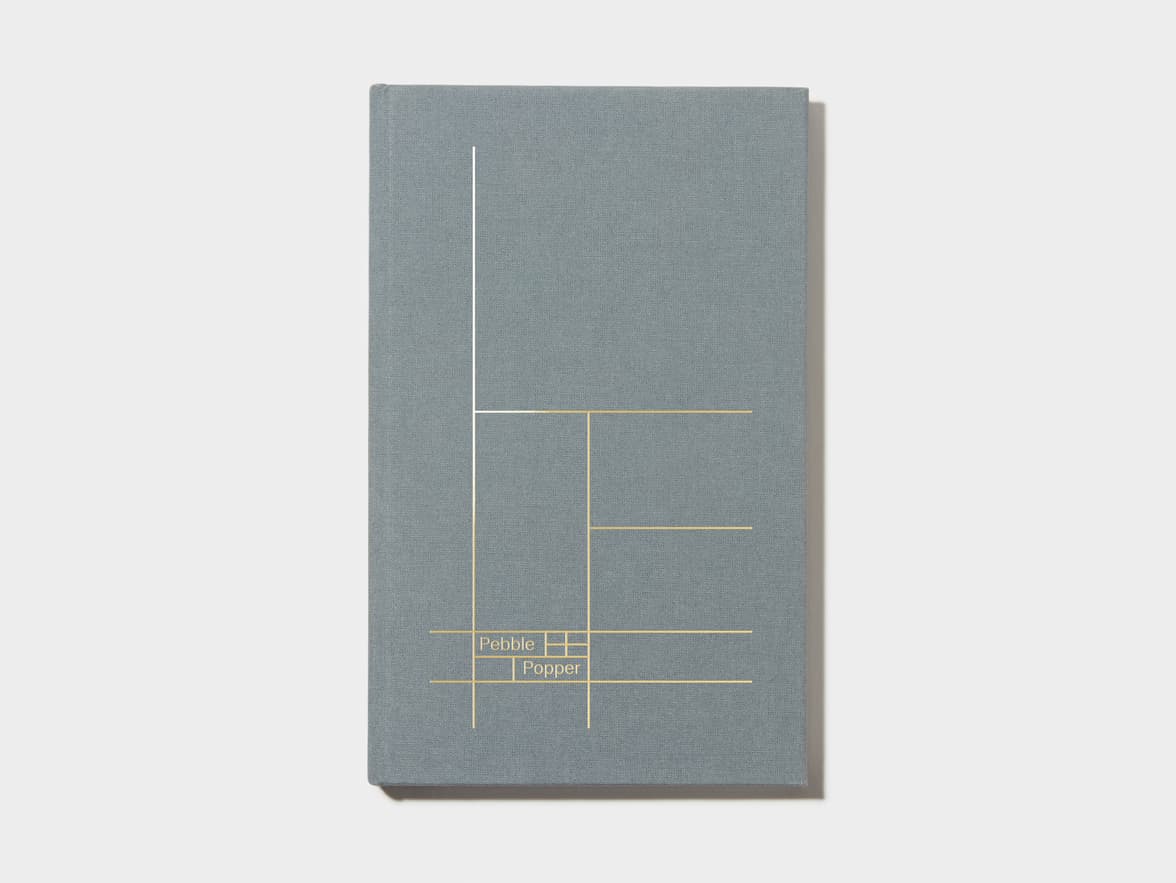Charcoal Grey Hardcover Notebook with Gold Foil 