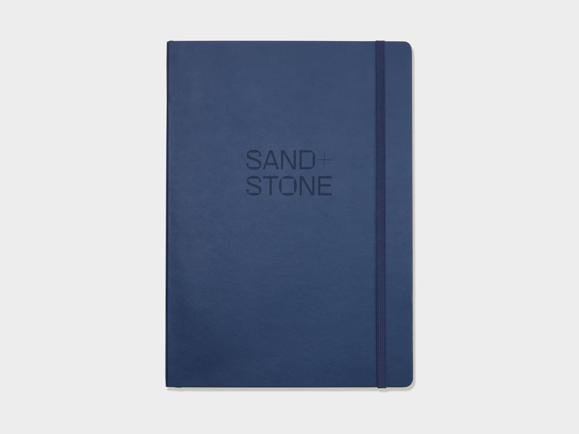 Face on shot of the Navy LEUCHTTURM1917 Classic Softcover Composition Notebooks with Blind Deboss customization