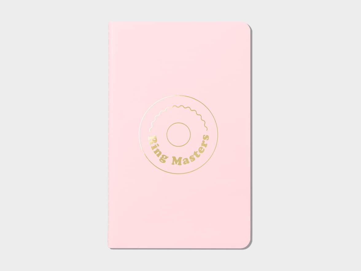 Pastel Pink soft cover journal with gold foil pattern