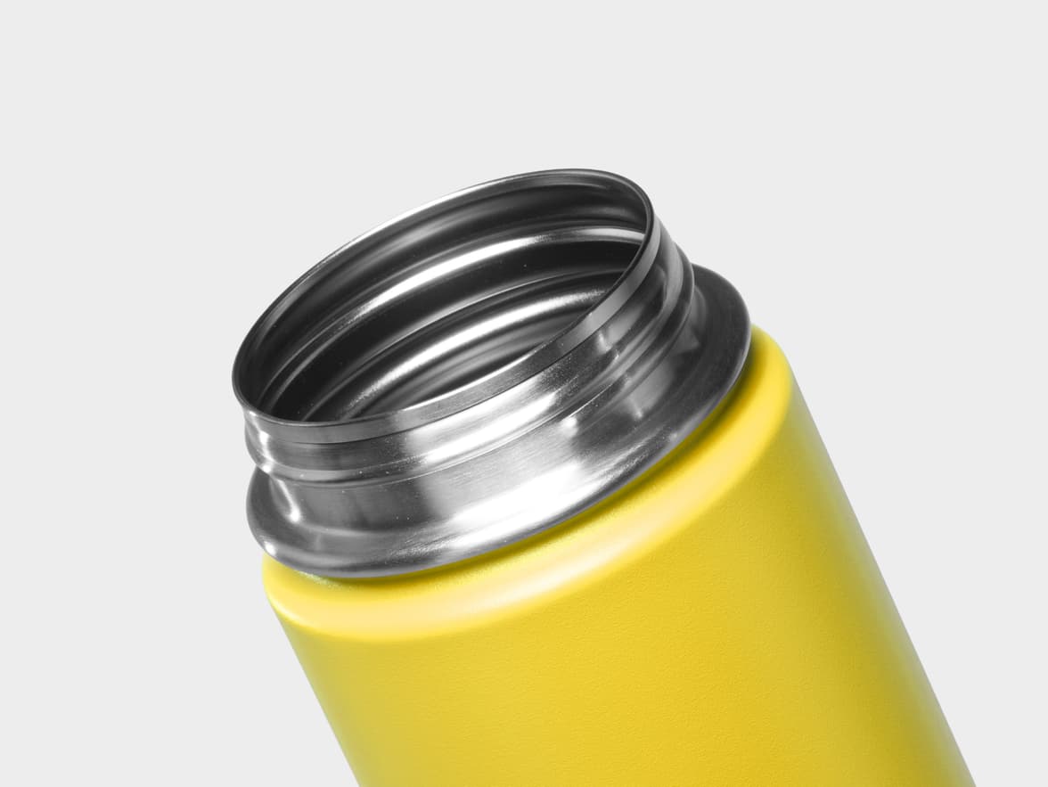 Matte Lemon H2Go Crux Stainless Steel Bottle Rim With 360 Wrap Printing Customisation