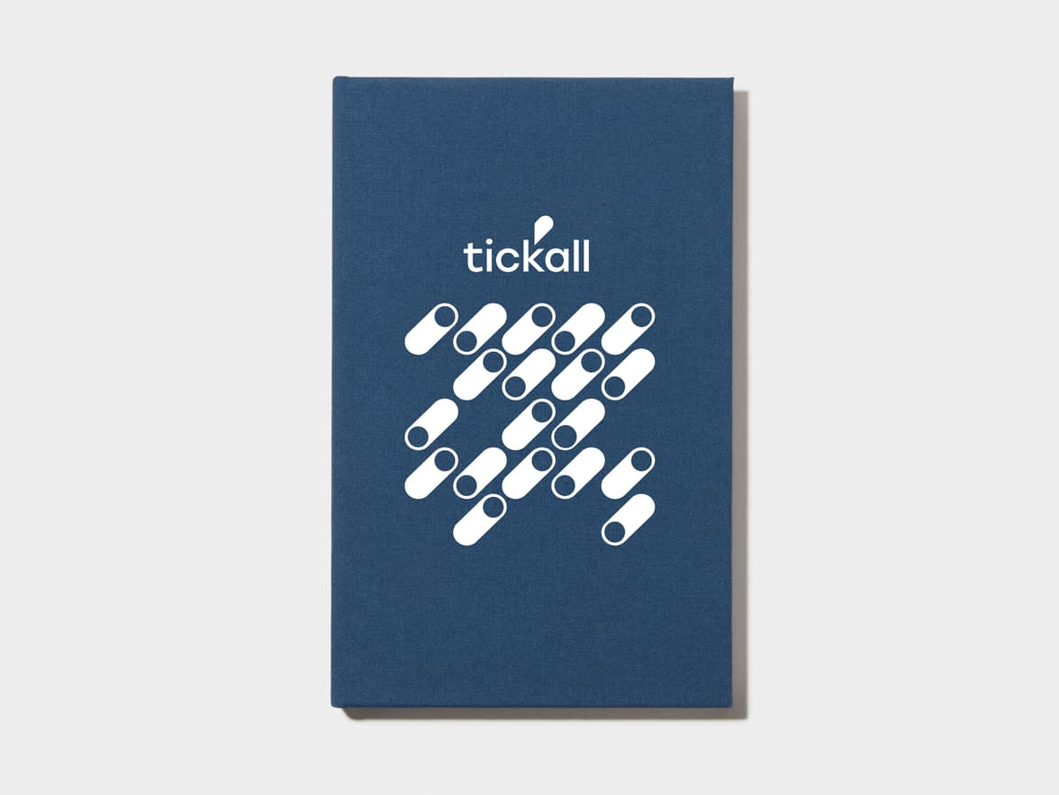 Midnight Blue Hardcover Notebook with White Foil 