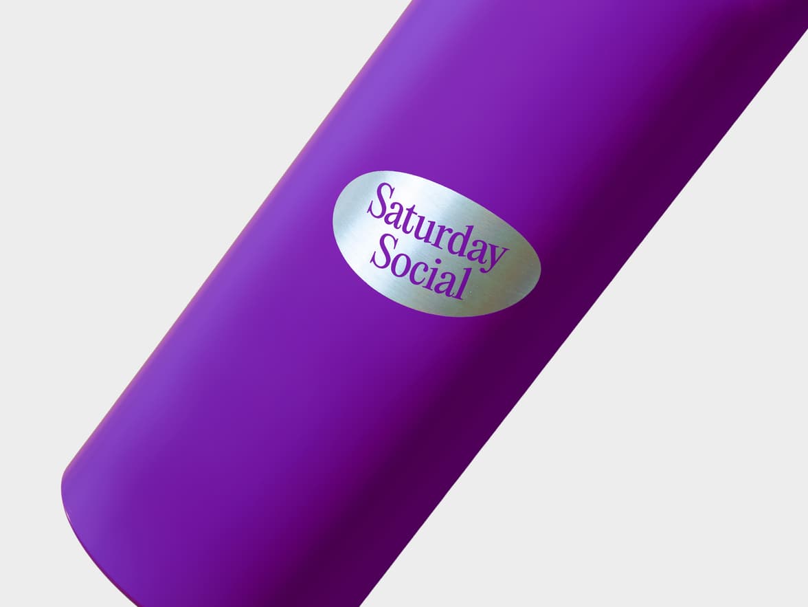 Matte Purple H2Go Virtue Aliminum Water Bottle Close Up With One-Sided Engraving