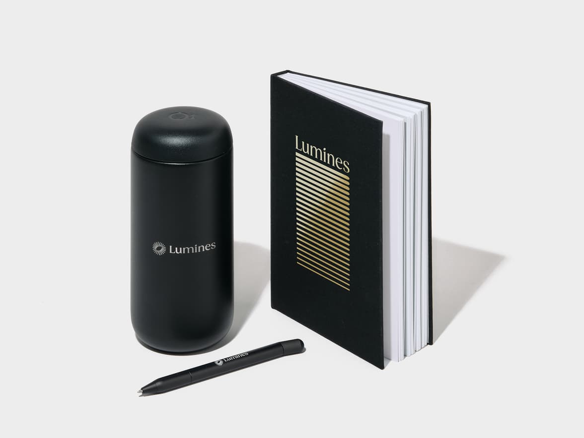 Matte Black Fellow® Carter Move Mug With One-Sided Engraving And Pen And Notepad 