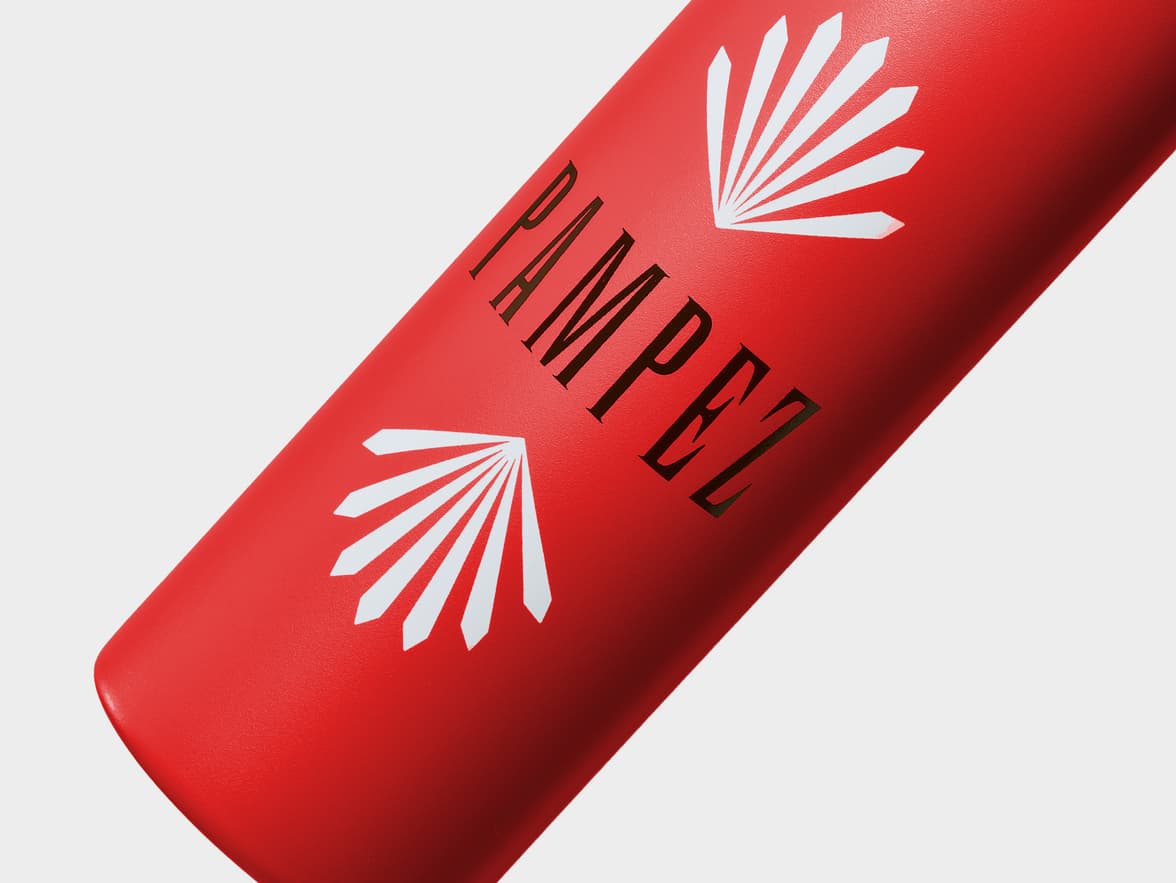 Matte Red H2Go Crux Stainless Steel Bottle Close Up With One-Sided Printing Customisation