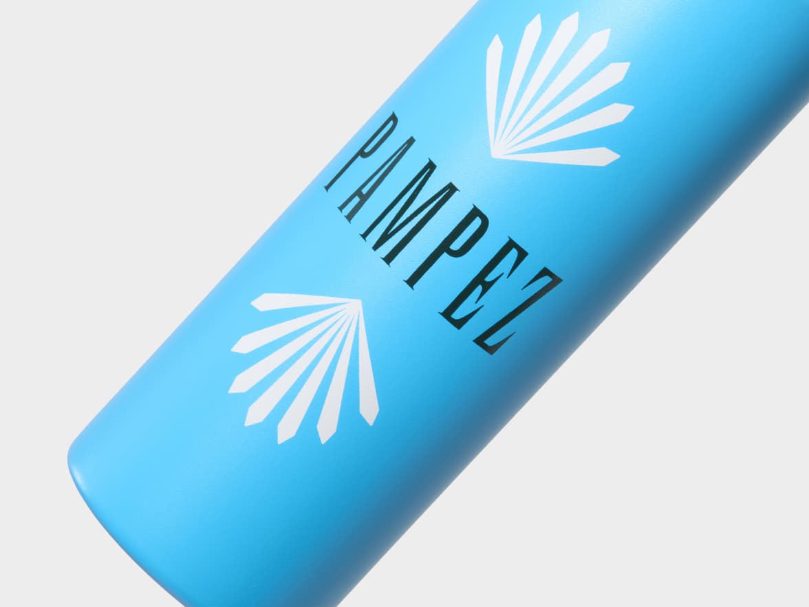 Matte Aqua H2Go Crux Stainless Steel Bottle Close Up With One-Sided Printing Customisation