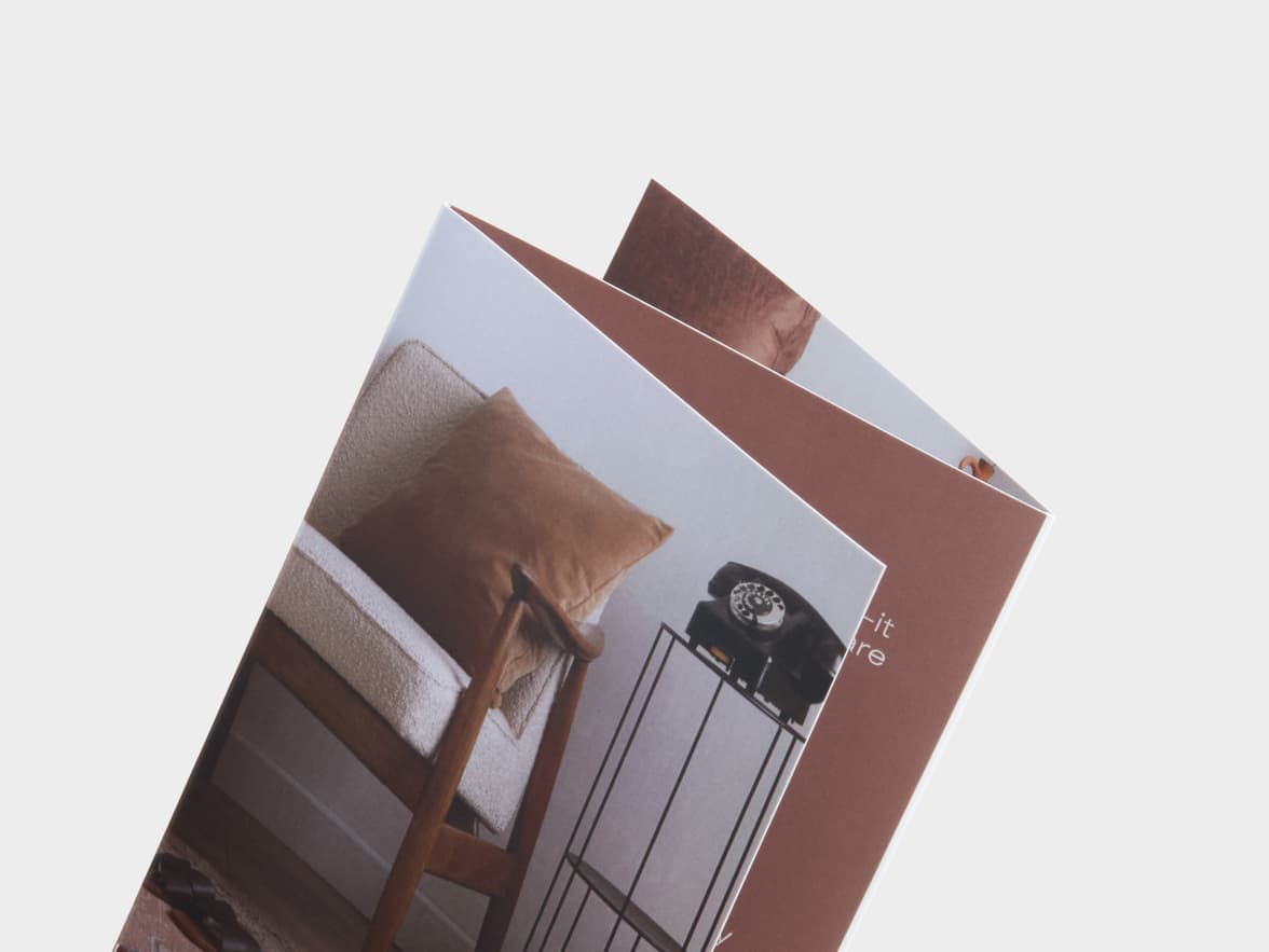Z-Fold Super Brochure shot close up.