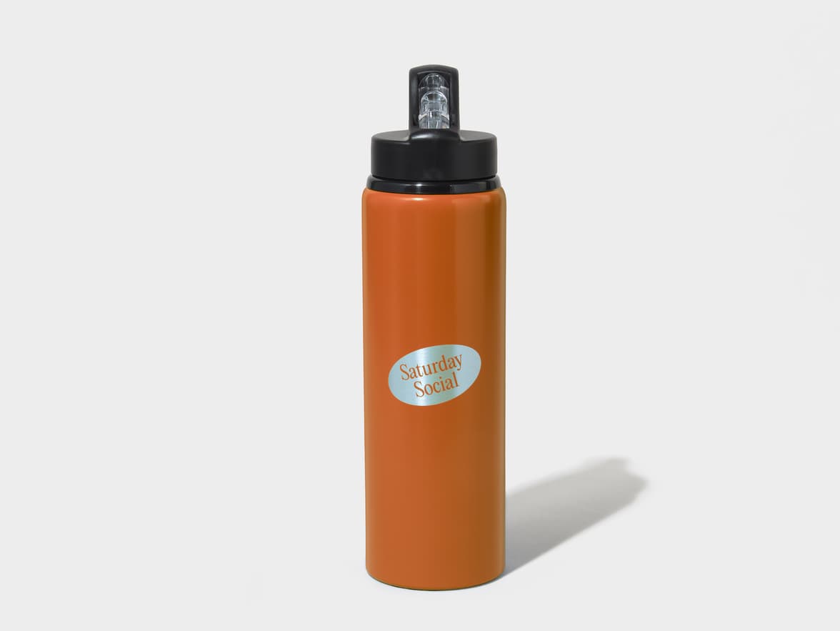 Matte Tawny H2Go Virtue Aliminum Water Bottle Front View With One-Sided Engraving