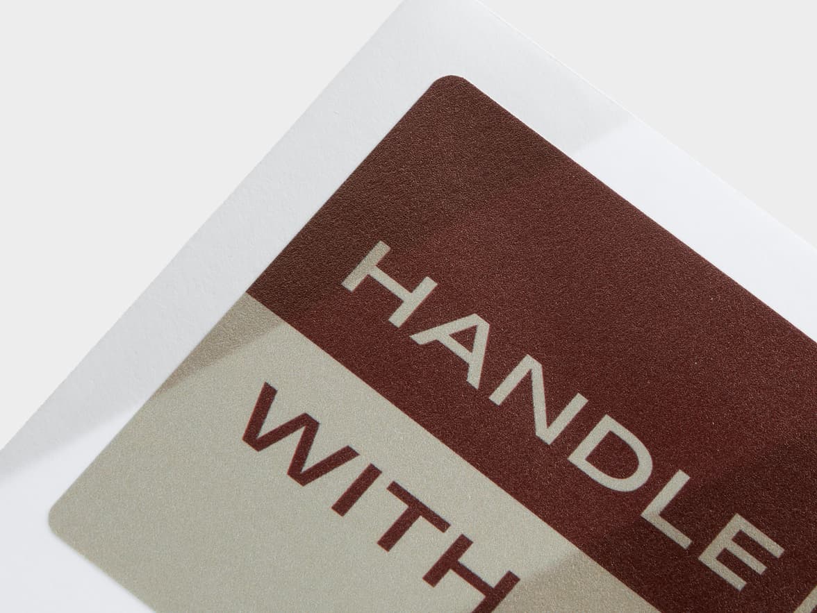 A detailed image of a matte paper sticker in size 4x3.