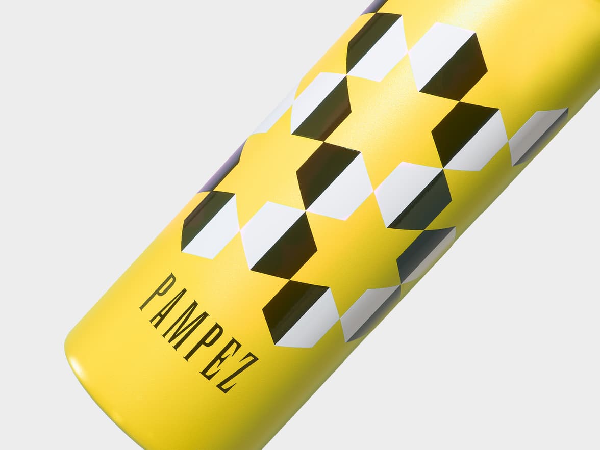 Matte Lemon H2Go Crux Stainless Steel Bottle Close Up With 360 Wrap Printing Customisation