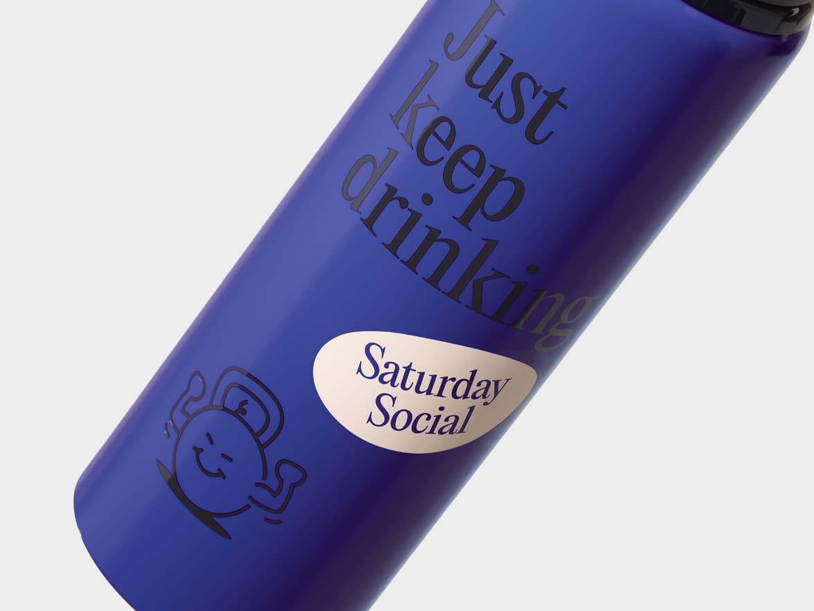 Matte Blue H2Go Virtue Aliminum Water Bottle Close Up With 360 Wrap Printing Customisation