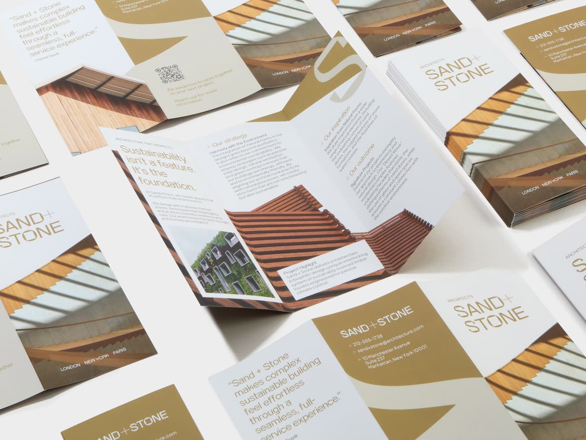 A collection of Tri-Fold Super Brochures.
