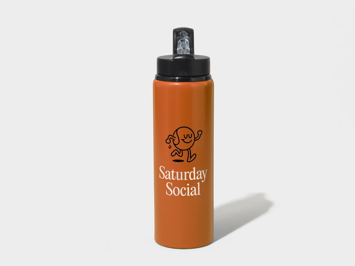 Matte Tawny H2Go Virtue Aliminum Water Bottle Front View With One-Sided Printing Customisation