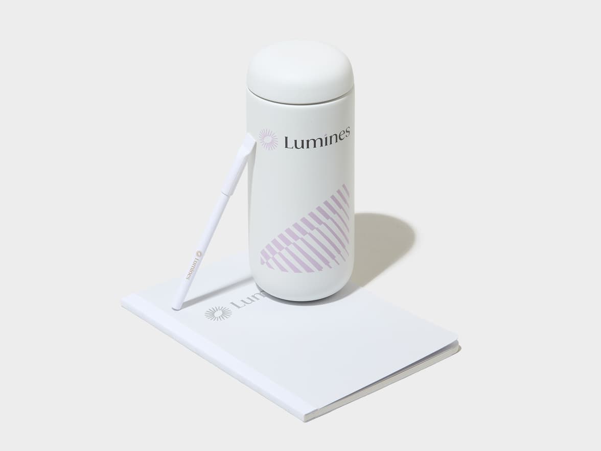 Matte White Fellow® Carter Move Mug With One-Sided Printing Customisation And Pen And Notepad 