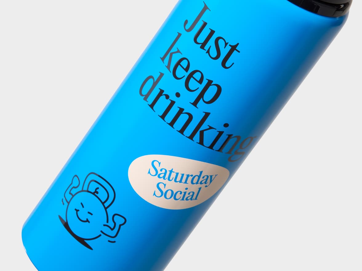 Matte Cerulean H2Go Virtue Aliminum Water Bottle Close Up With 360 Wrap Printing Customisation 