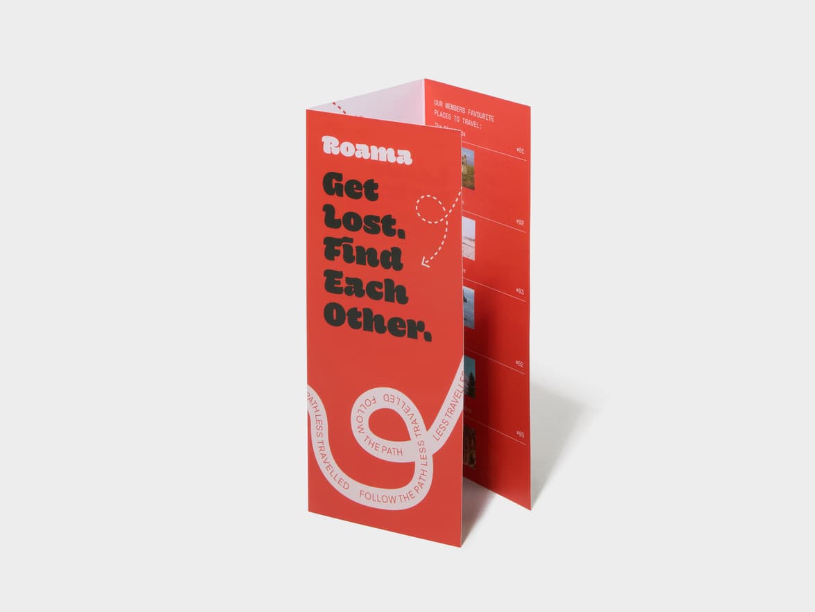A Tri-Fold Eco Brochure standing.