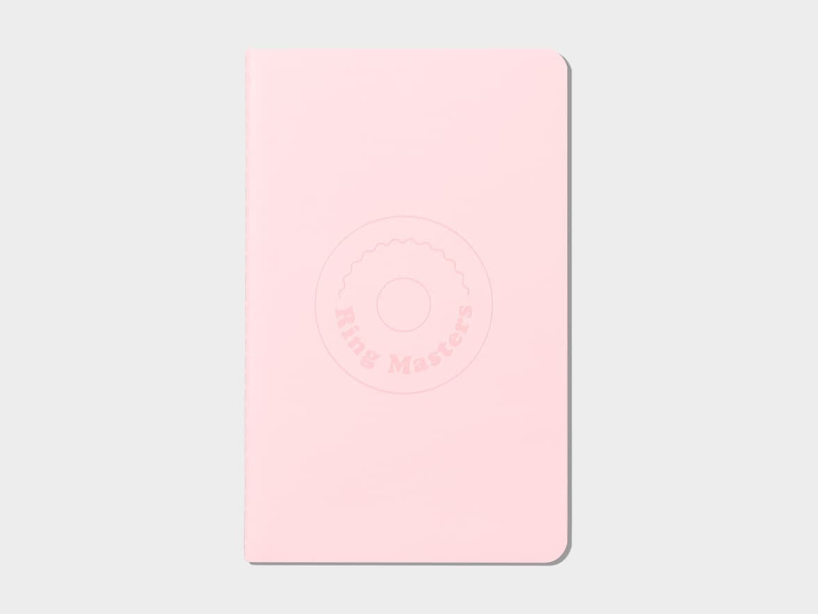 Pastel Pink soft cover journal with deboss pattern