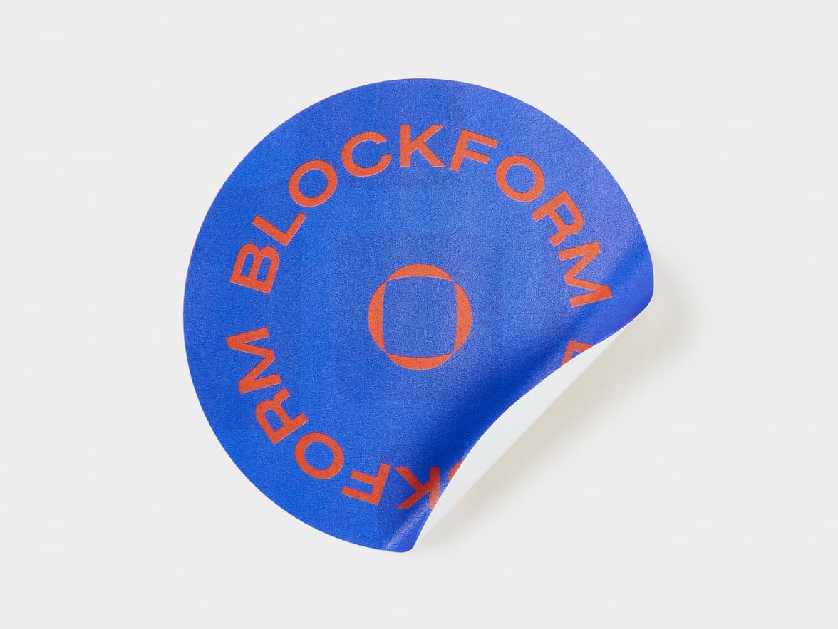 A customized round matte paper sticker in size 4 inch.