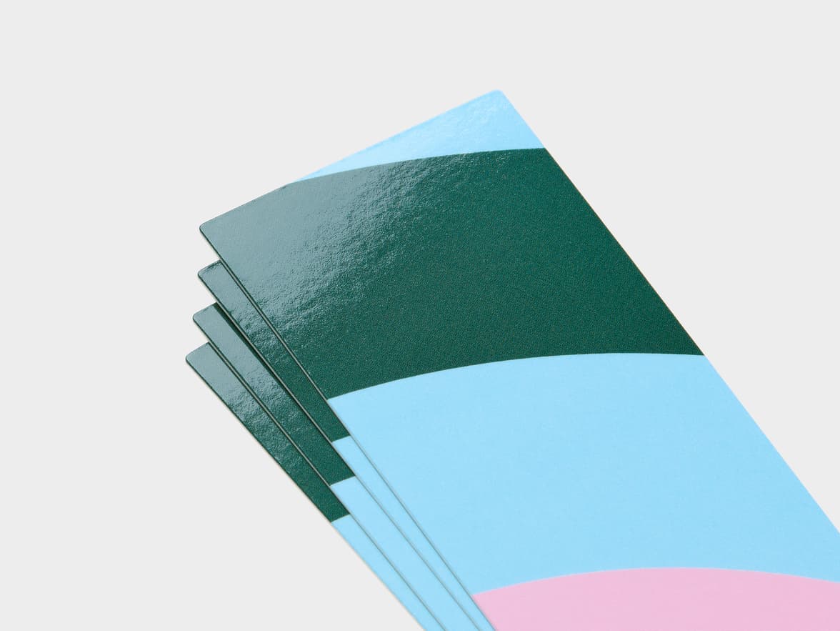 Close up of original gloss bookmark.