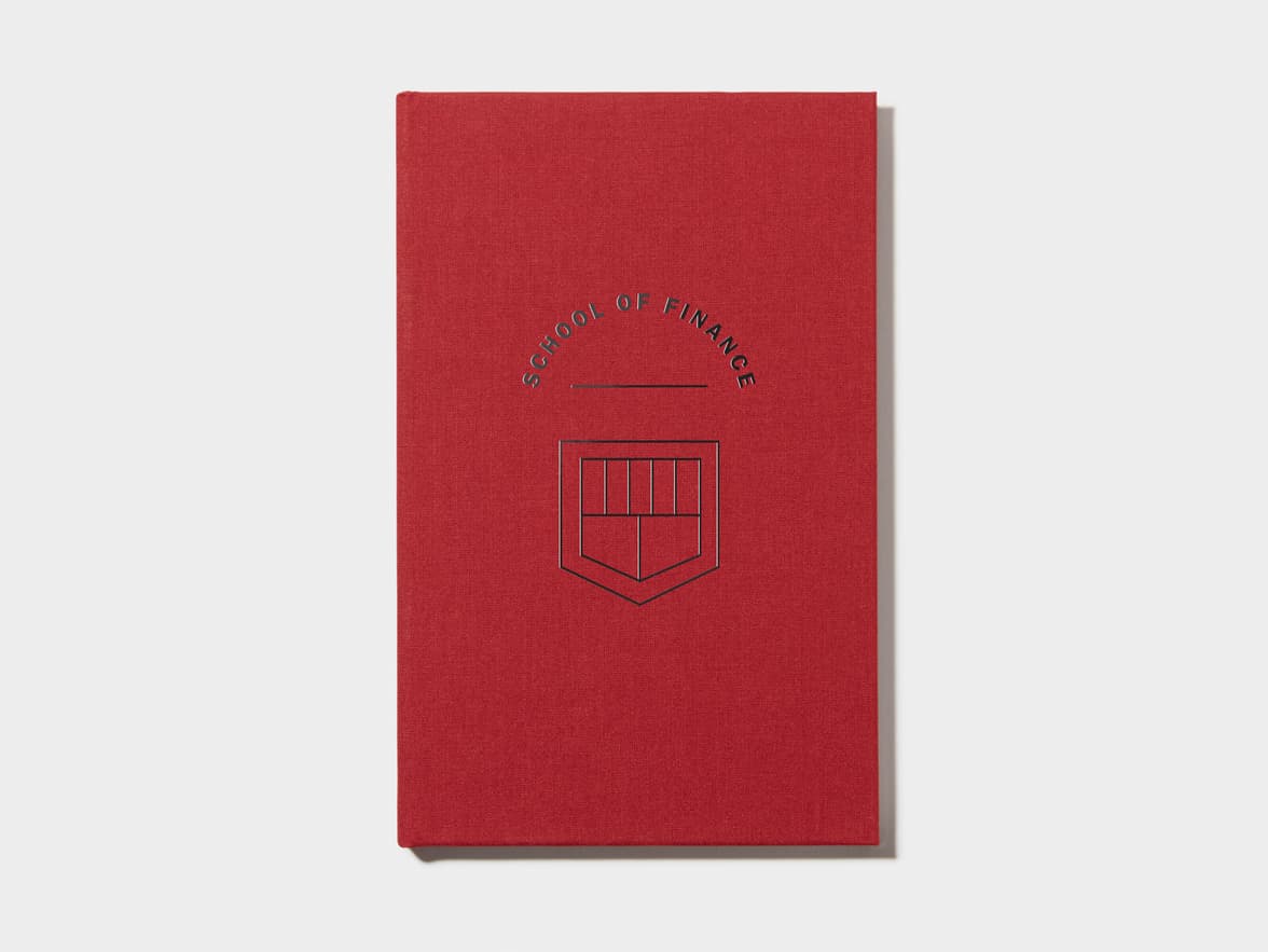 Wine Red Hardcover Notebook with Black Foil 
