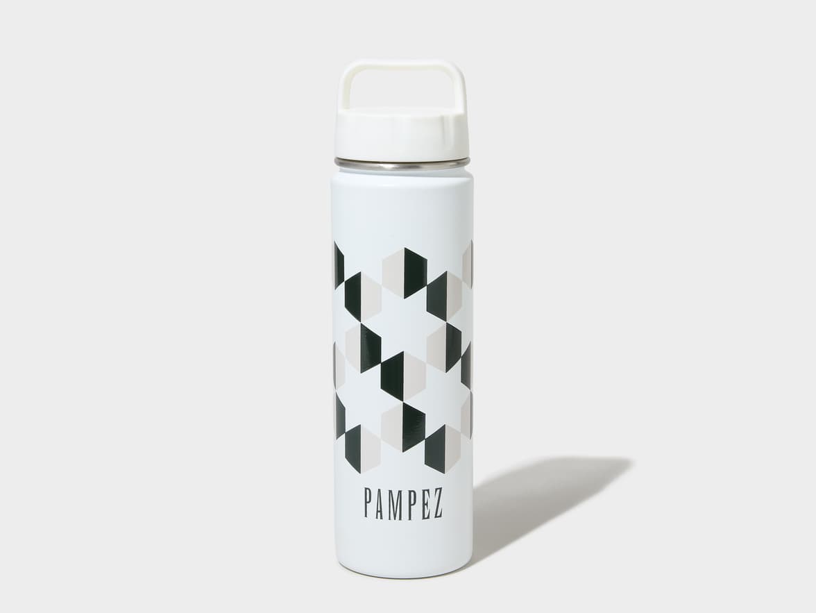 Matte White H2Go Crux Stainless Steel Bottle Front View With 360 Wrap Printing Customisation