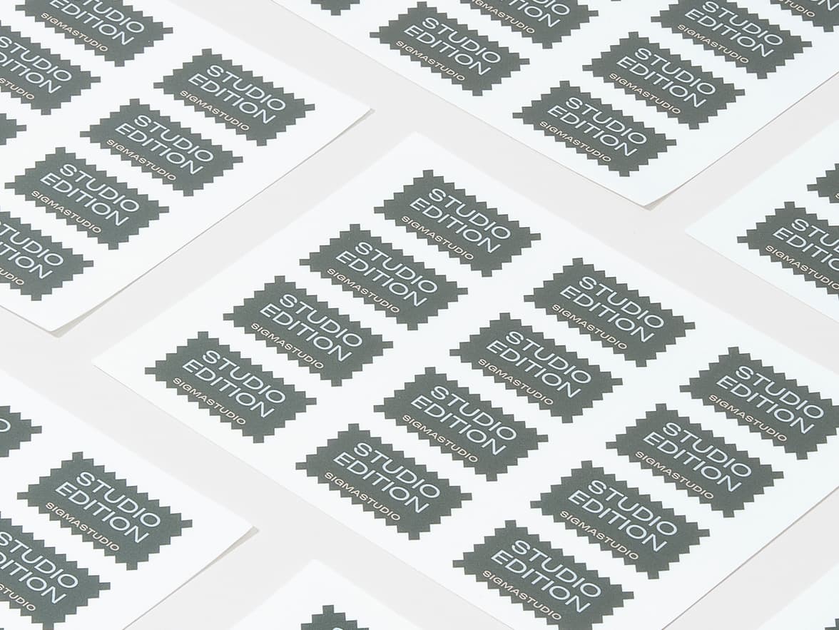 A collection of customized clear rectangular stickers.