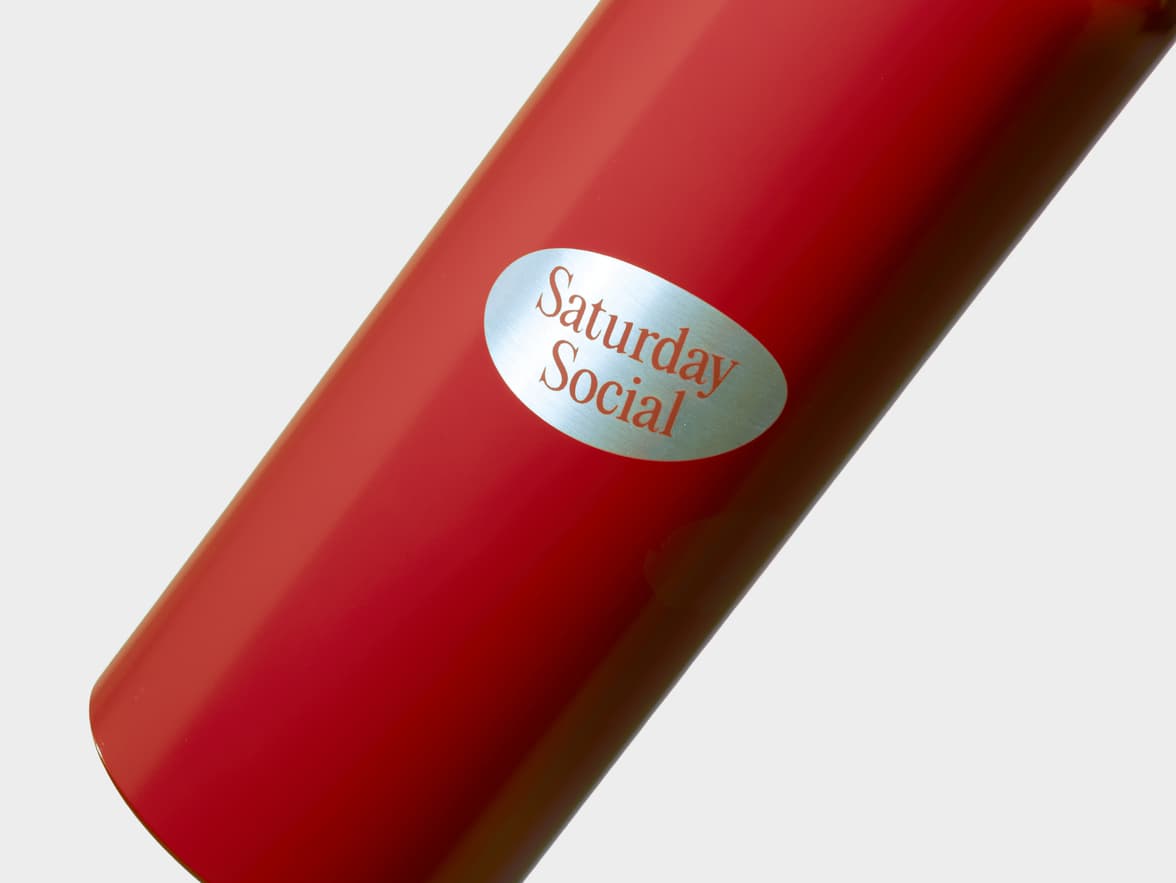 Matte Red H2Go Virtue Aliminum Water Bottle Close Up With One-Sided Engraving