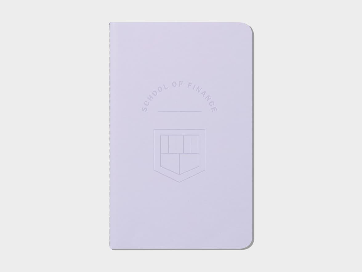 Lavender soft cover journal with deboss pattern