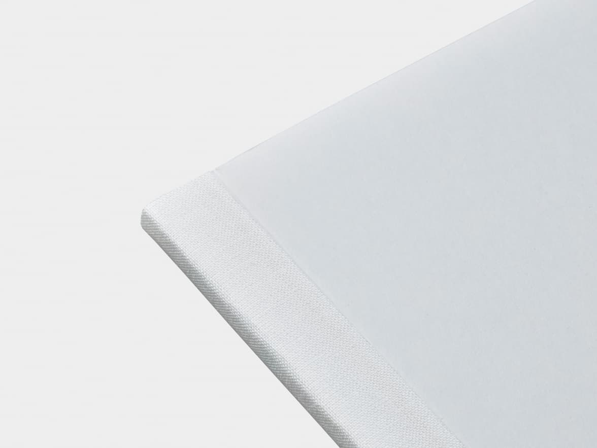 Close-Up of Grey Tape Bound Notebook in A5