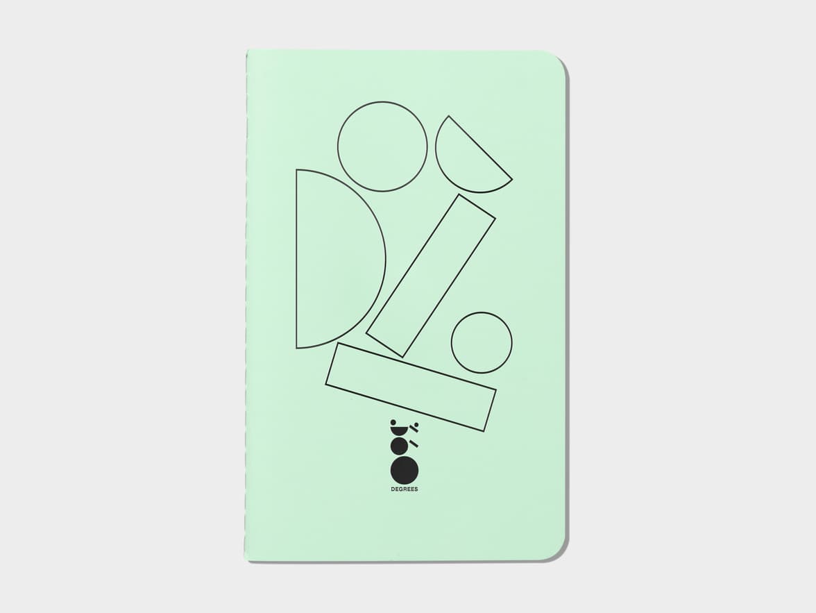 Mint Green soft cover journal with black foil pattern